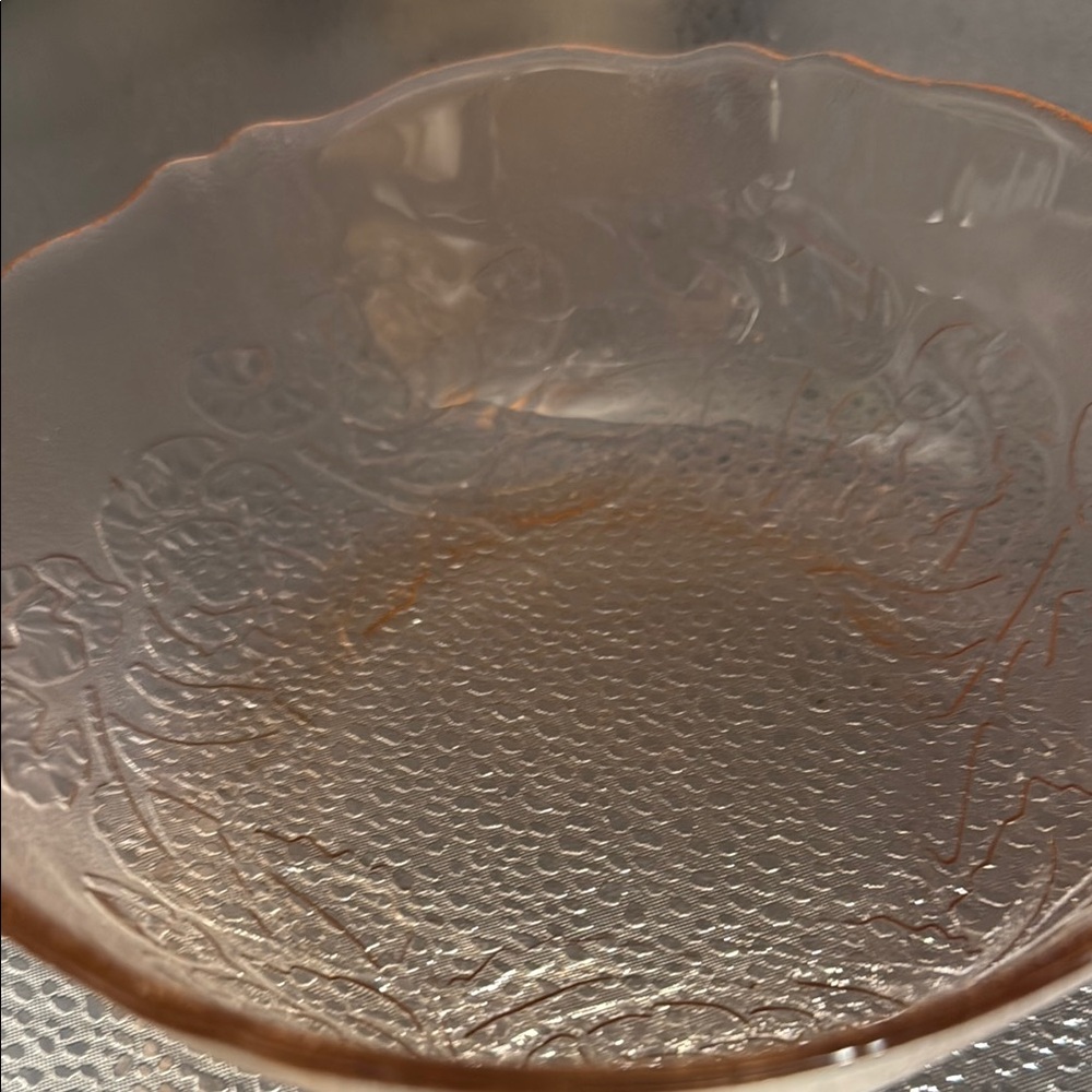 Vintage Pink Glass Bowl
